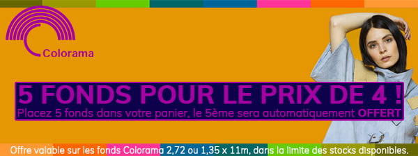 Colorama 5 Fonds pour le prix de 4